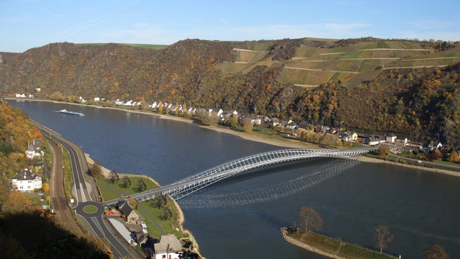 Entwurf für die Mittelrheinbrücke