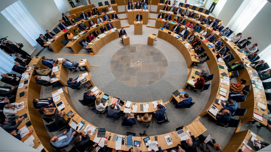 Plenarsaal im Landtag Rheinland-Pfalz