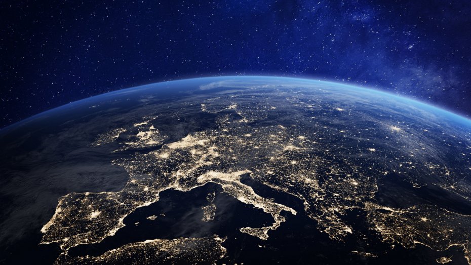 Symbolbild: Europa aus dem Weltall