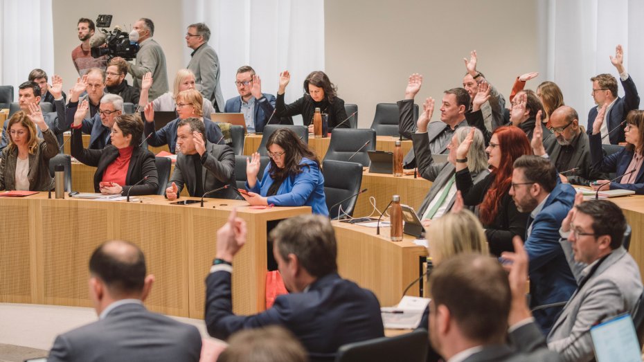 Abstimmung im Landtag