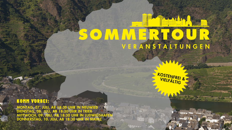 Übersicht: Veranstaltungen während der Sommertour 2025
