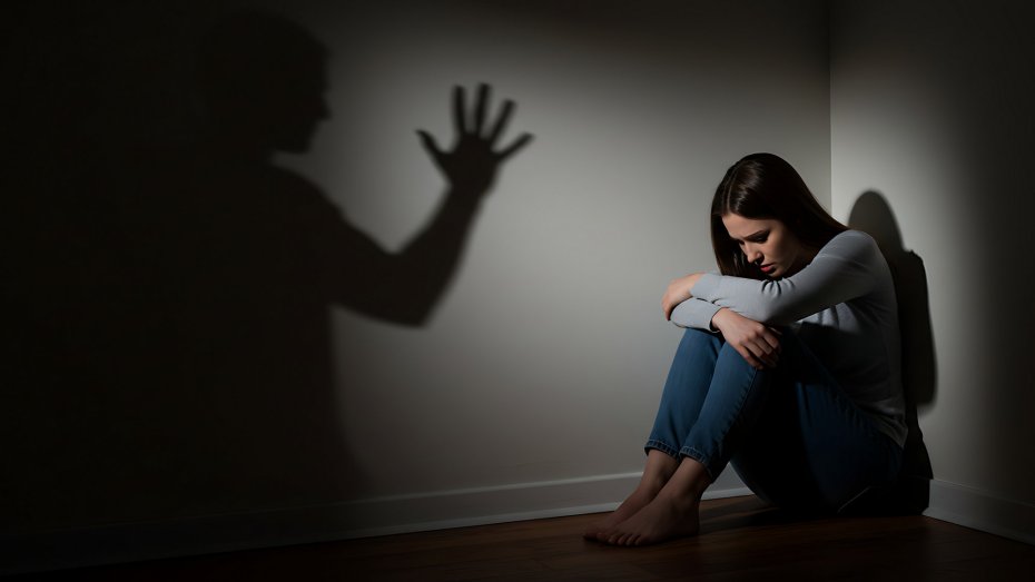 Symbolbild: Frau wird mit Gewalt bedroht