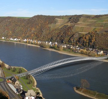 Symbolbild: Entwurf einer Mittelrheinbrücke