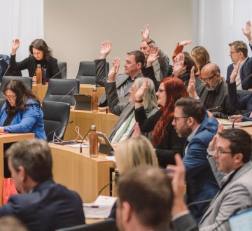 Abstimmung im Landtag