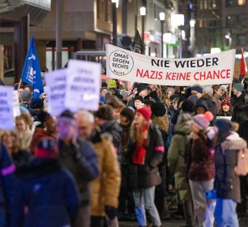 Demonstration gegen Rechtsextremismus am 18. Januar 2024