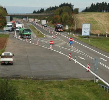 Aktuelles Ende der Autobahn A1 bei Blankenheim