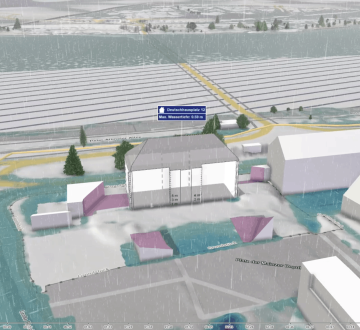 Starkregensimulation für den Landtag Rheinland-Pfalz